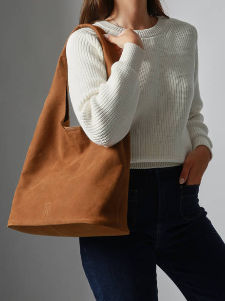 Hobo L Cavalier Nubuck Leather Etrier Brown cavalier nubuck ECAN154L other view 1