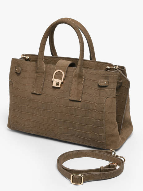 Satchel M Equestre Croco Leather Etrier Brown equestre croco EEQC142M other view 1