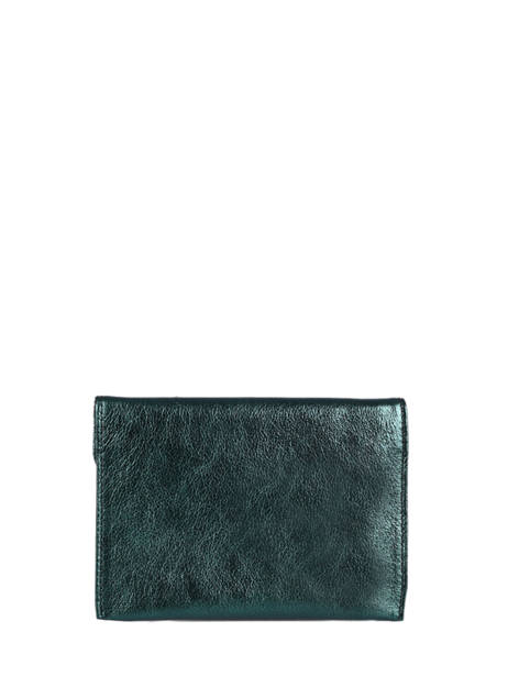 Leather Wallet Etincelle IrisÃ©e Etrier Green etincelle irisee EETI054 other view 2